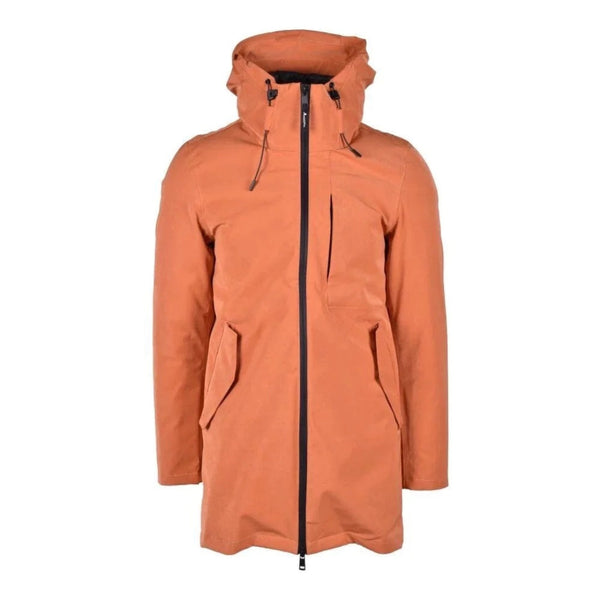Aquascutum ACTIVE 3-WAY PARKA RUST FW23 JK001 23 Orange Parka Jacket Mens S